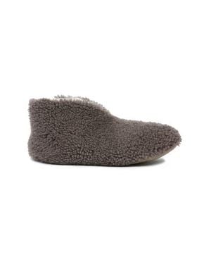 Celtic & Co. Teddy Soft Sole Bootee Slippers - Gray