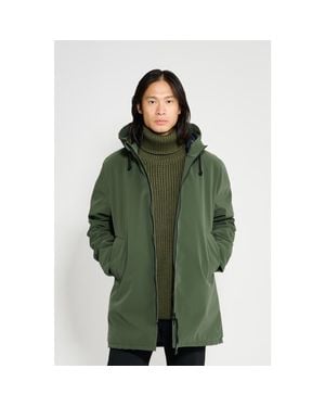 Stutterheim Stockholm Matte Winter Coat - Green