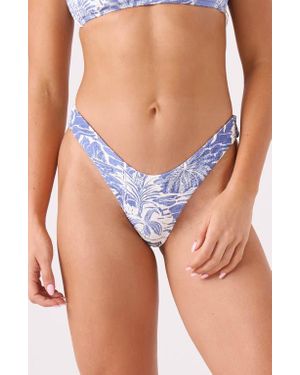 Roxy Mana Scoop Cheeky Bikini Bottoms - Blue
