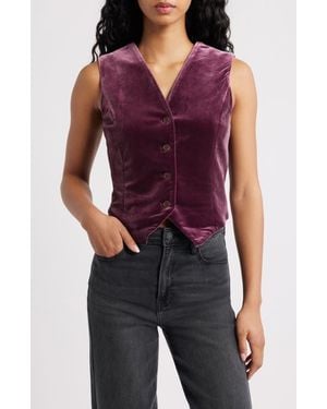 Vero Moda Shanna Velvet Vest - Purple