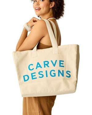 Carve Designs Cotton Tote - Blue