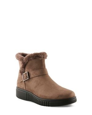 Flexus by Spring Step Badisco Faux Fur Bootie - Brown