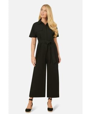 Yumi' Utility Relaxed Fit Jumpsuit - Black