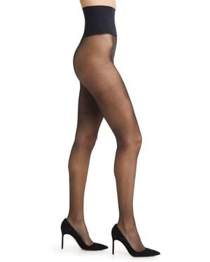 Commando The Essential Back Seam Sheer Pantyhose - Black