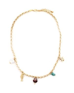 Panacea Shells Cultured Pearl Charm Necklace - White