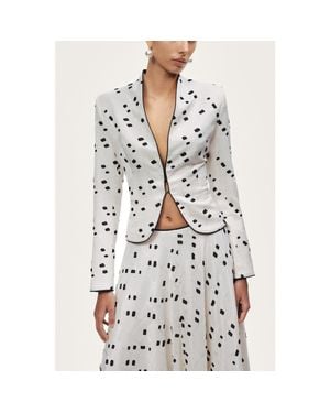 Nocturne Printed Tailored Jacket - Gray