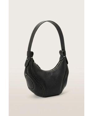 Modenaire Curved Shoulder Bag - Black