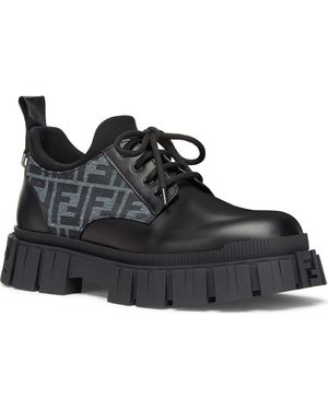Fendi Force Lug Sole Derby - Black