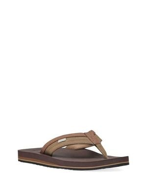 Sanuk Ziggy Water Friendly Flip Flop - Brown