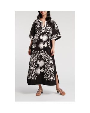 Frances Valentine Charming Caftan Peacock - Black