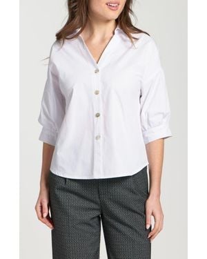 Apny Blouson Sleeve Shirt - White