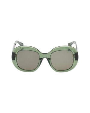Rag & Bone 52Mm Round Sunglasses - Green