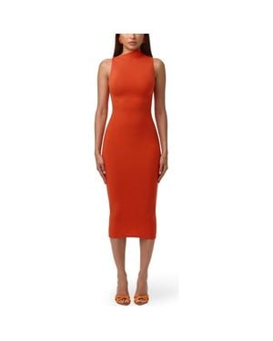 Naked Wardrobe Sleeveless Midi Dress - Red