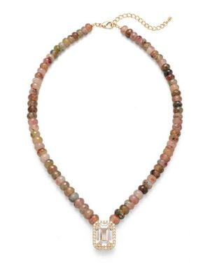 MacRae & Co Birch & Bronze Beaded Pendant Necklace - Metallic