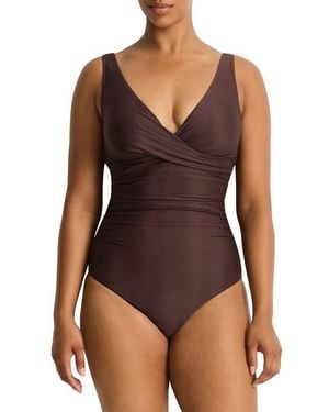Sea Level Zen Cross Front One-Piece Swimsuit - Purple