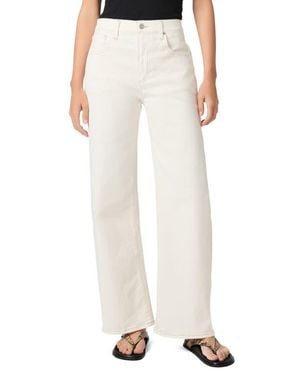 PAIGE Arellia High Waist Skimmer Barrel Jeans - White