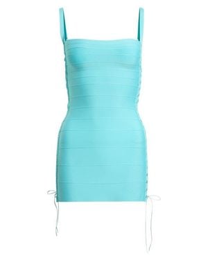 Jaded London Side Tie Knit Bandage Minidress - Blue