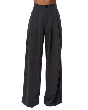JLUXLABEL Pleated Wide Leg Pants - Black