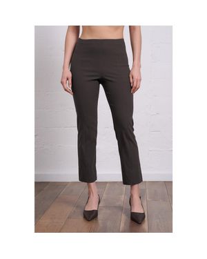 Franne Golde Cropped Stretch Magic Pant - Gray