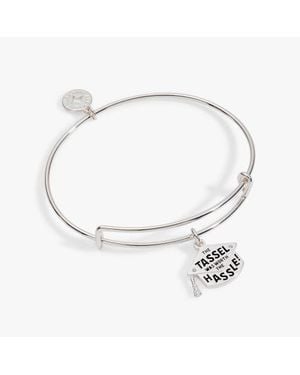 ALEX AND ANI The Tassel Was Worth The Hassle Charm Bangle - White