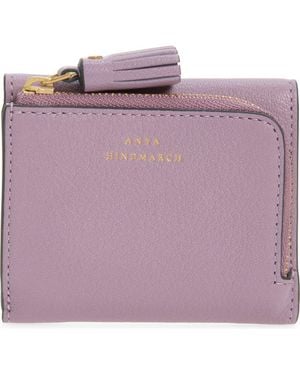 Anya Hindmarch Mini Peeping Eyes Trifold Wallet - Purple