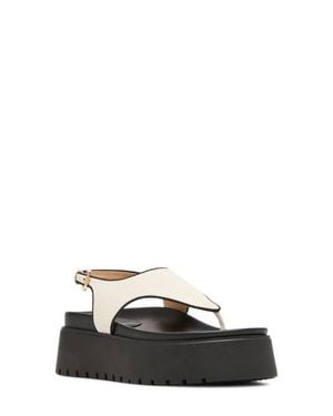 Steve Madden Tabor Slingback Platform Wedge Sandal - Black