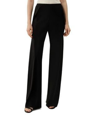 LILYSILK Bias Cut Straight Leg Silk Pants - Black