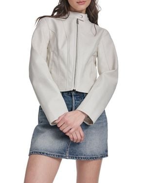 Levi's Faux Leather Racer Jacket - Gray