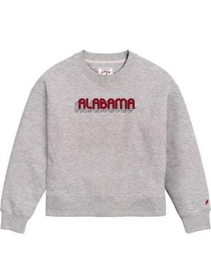 League Collegiate Wear Alabama Crimson Tide Boxy Pullover Sweatshirt - Gray