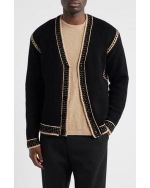 NN07 August Wool Blend Cardigan - Black