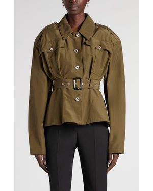 McQueen Belted Utility Jacket - Green