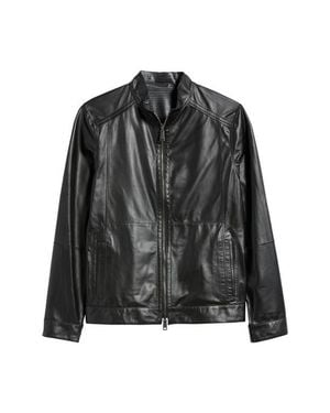 Bugatchi Reversible Leather Jacket - Black