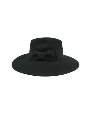 MODERN MONARCHIE Wool Felted Fedora - Black