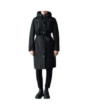 Mackage Siobhan Down Trench Coat With Removable Bib - Black