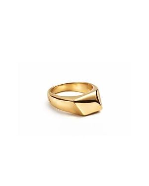 ADIBA Eclipse Stainless Steel Chunky Ring - Metallic