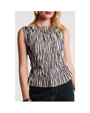 Frances Valentine Jane Top Stripe - Black