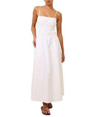 Solid & Striped The Delta Smocked Cotton Maxi Sundress - White