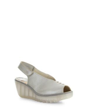 Fly London Yeay Peep Toe Sandal - White