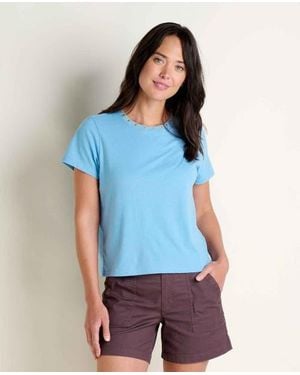 Toad & Co. Re-Form Crew Embroidered - Blue