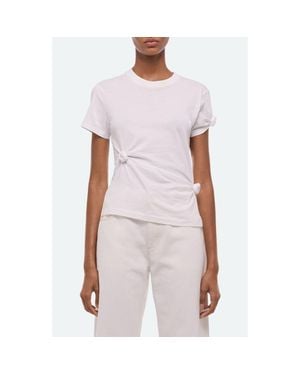 Helmut Lang Knot Detail Cotton Baby Tee - White