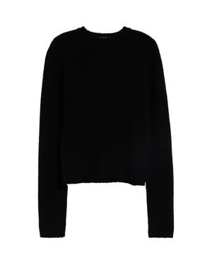 Rier Wool Bouclé Roundneck Sweater - Black
