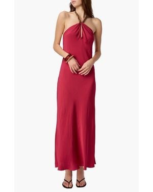 Cami NYC Giulia Hammered Silk Halter Dress