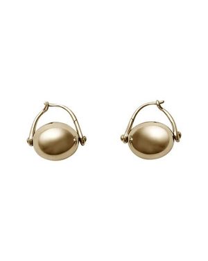 Annika Inez Ellipse Drop Earrings - Metallic