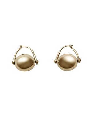 Annika Inez Ellipse Drop Earrings - Metallic