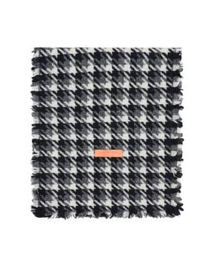 Lost Pattern Houndstooth Cashmere Scarf - Black