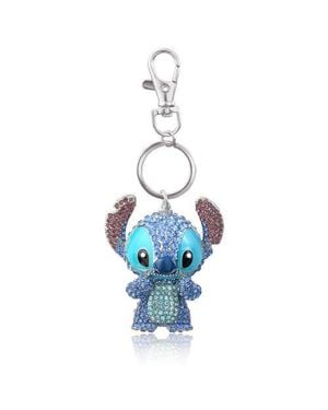 Disney Stitch Pave 3D Bling Keychain Bag Charm - Blue