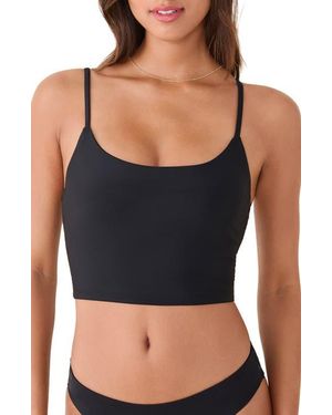 Andie The Amalfi Crop Tankini - Black