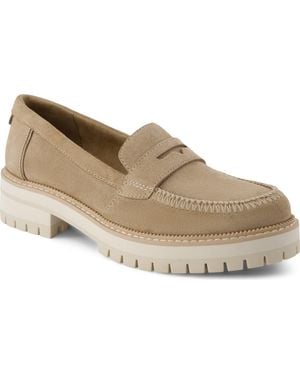 TOMS Cara Platform Penny Loafer - Natural