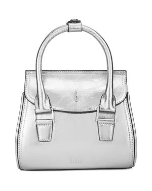 BEHNO Mini Coco Leather Satchel - Gray