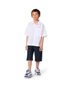 Lanvin Kids Denim Bermuda Shorts - White
